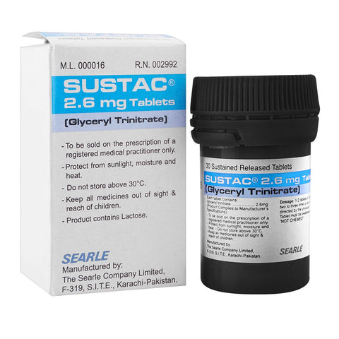 Searle Sustac Tablet, 2.6mg, 30-Pack product image - Bolanclinic