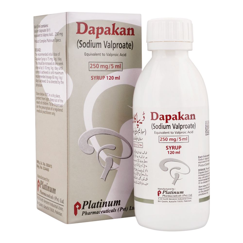 Platinum Pharmaceuticals Dapakan Syrup, 250mg/5ml, 120ml product image - Bolanclinic