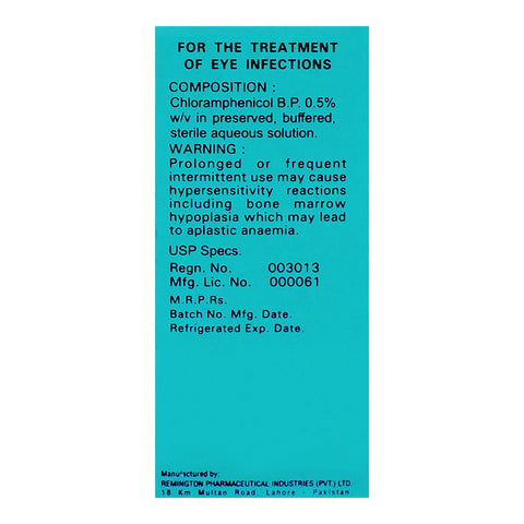 Remington Pharmaceuticals Optachlor 0.5% Eye Drop, 10ml product image 3 - Bolanclinic