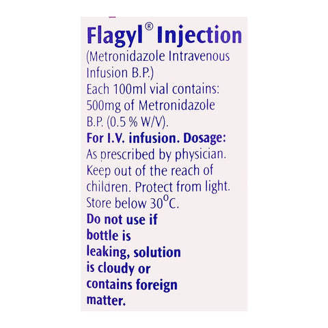 Flagyl Injection, 100ml Vial product image 4 - Bolanclinic