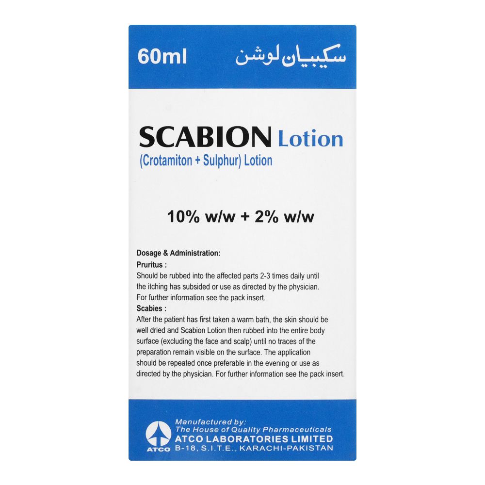 ATCO Laboratories Scabion Lotion, For External Use Only, 60ml product image 2 - Bolanclinic