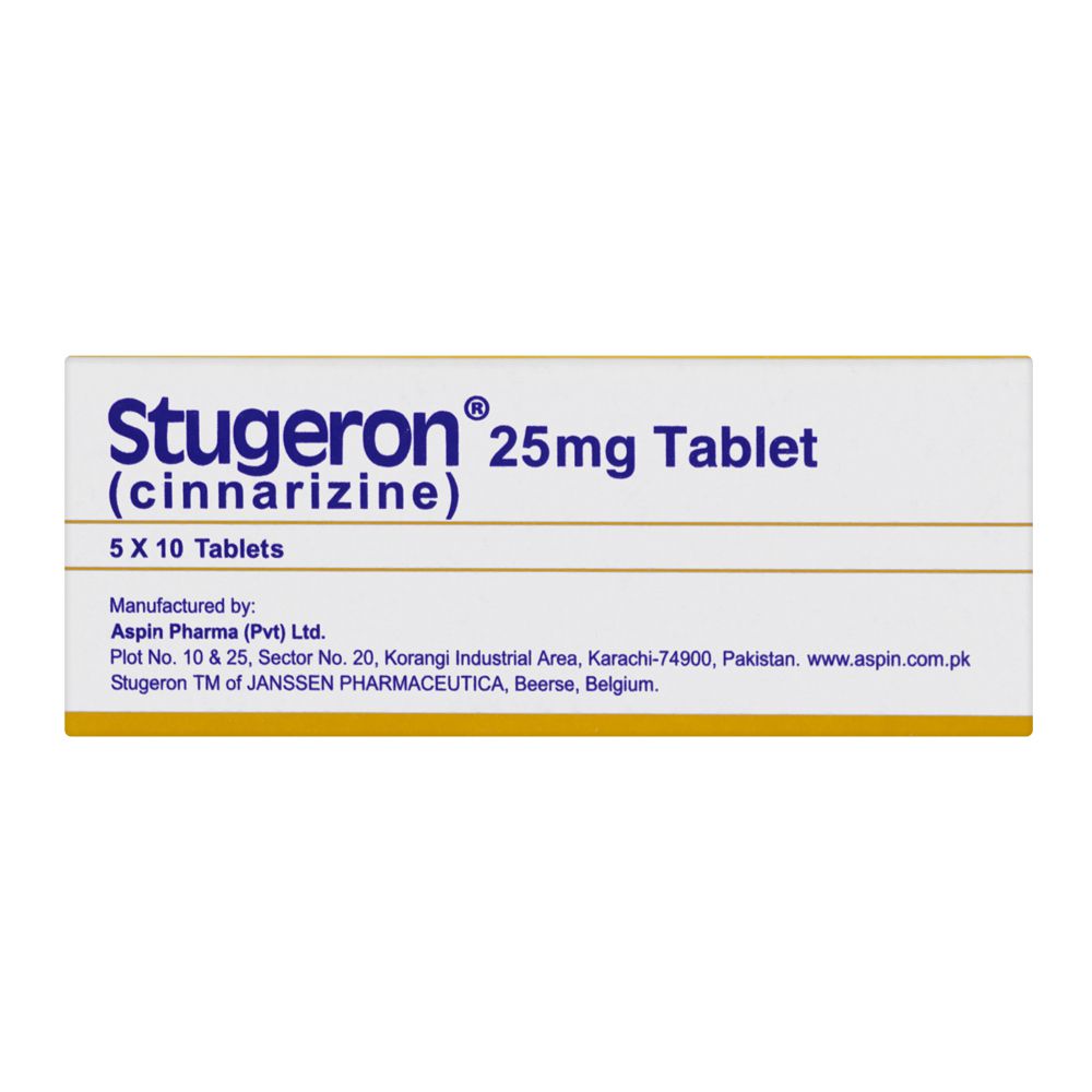 Aspin Pharma Stugeron Tablet, 25mg, 1-Strip product image 2 - Bolanclinic