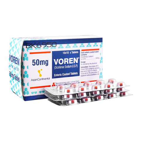 AsianContinental Voren Tablet, 50mg, 1-Strip product image - Bolanclinic