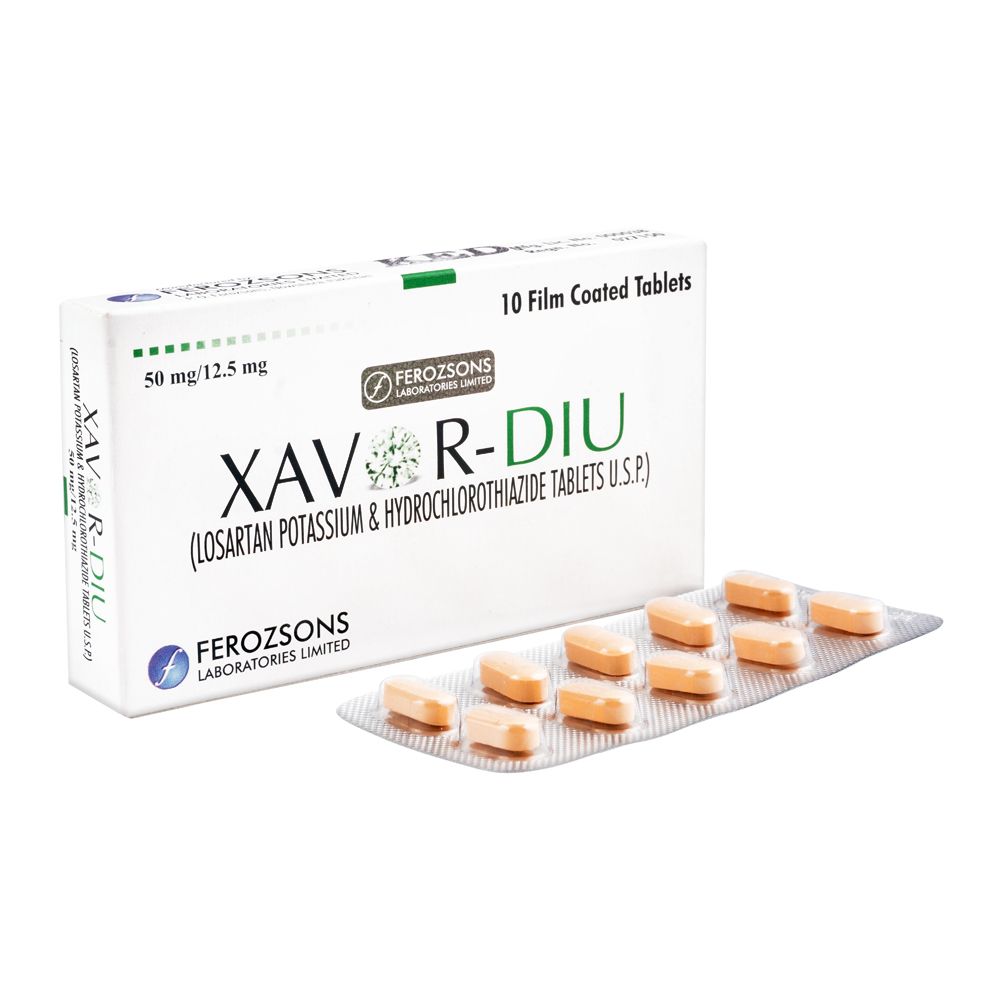 Ferozsons Laboratories Xavor-DIU Tablet, 50mg/12.5mg, 10-Pack product image - Bolanclinic