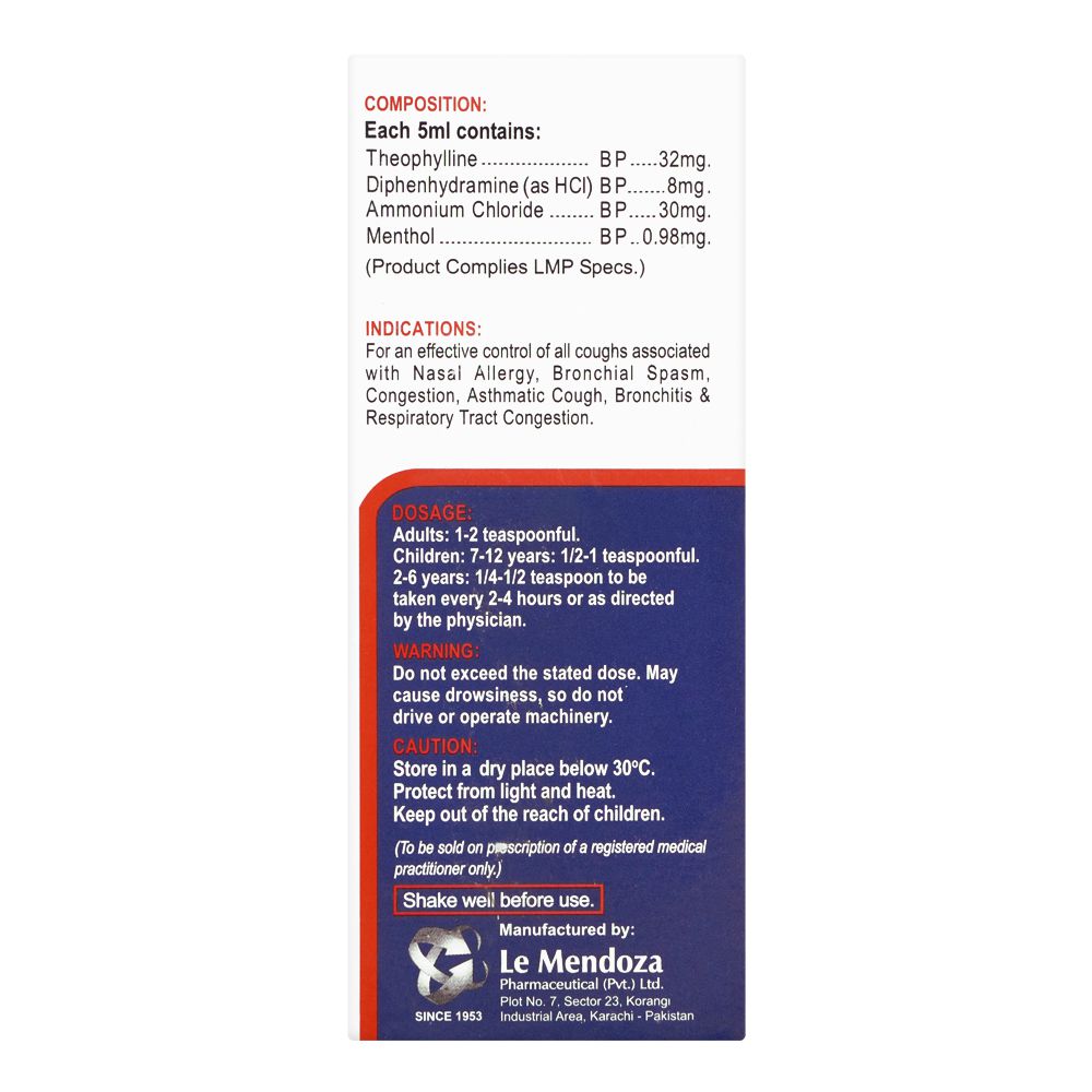 Le Mendoza Pharmaceutical Siroline Syrup, 120ml product image 2 - Bolanclinic
