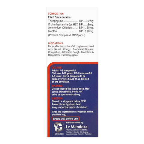 Le Mendoza Pharmaceutical Siroline Syrup, 120ml product image 2 - Bolanclinic