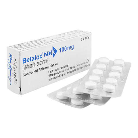 Barrett Hodgson Betaloc Zok Tablet, 100mg, 30-Pack product image - Bolanclinic