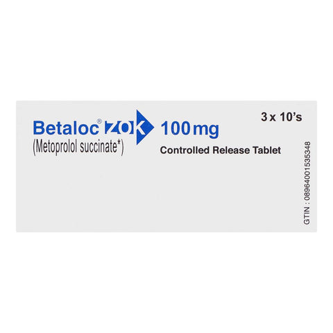 Barrett Hodgson Betaloc Zok Tablet, 100mg, 30-Pack product image 2 - Bolanclinic