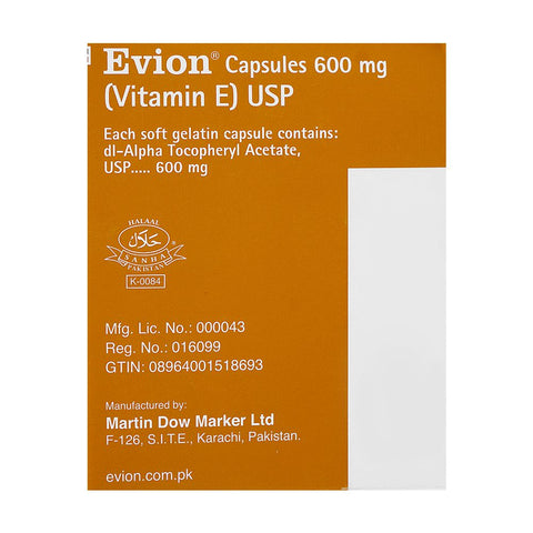 Martin Dow Evion Capsule, 600mg, 1-Strip product image 2 - Bolanclinic