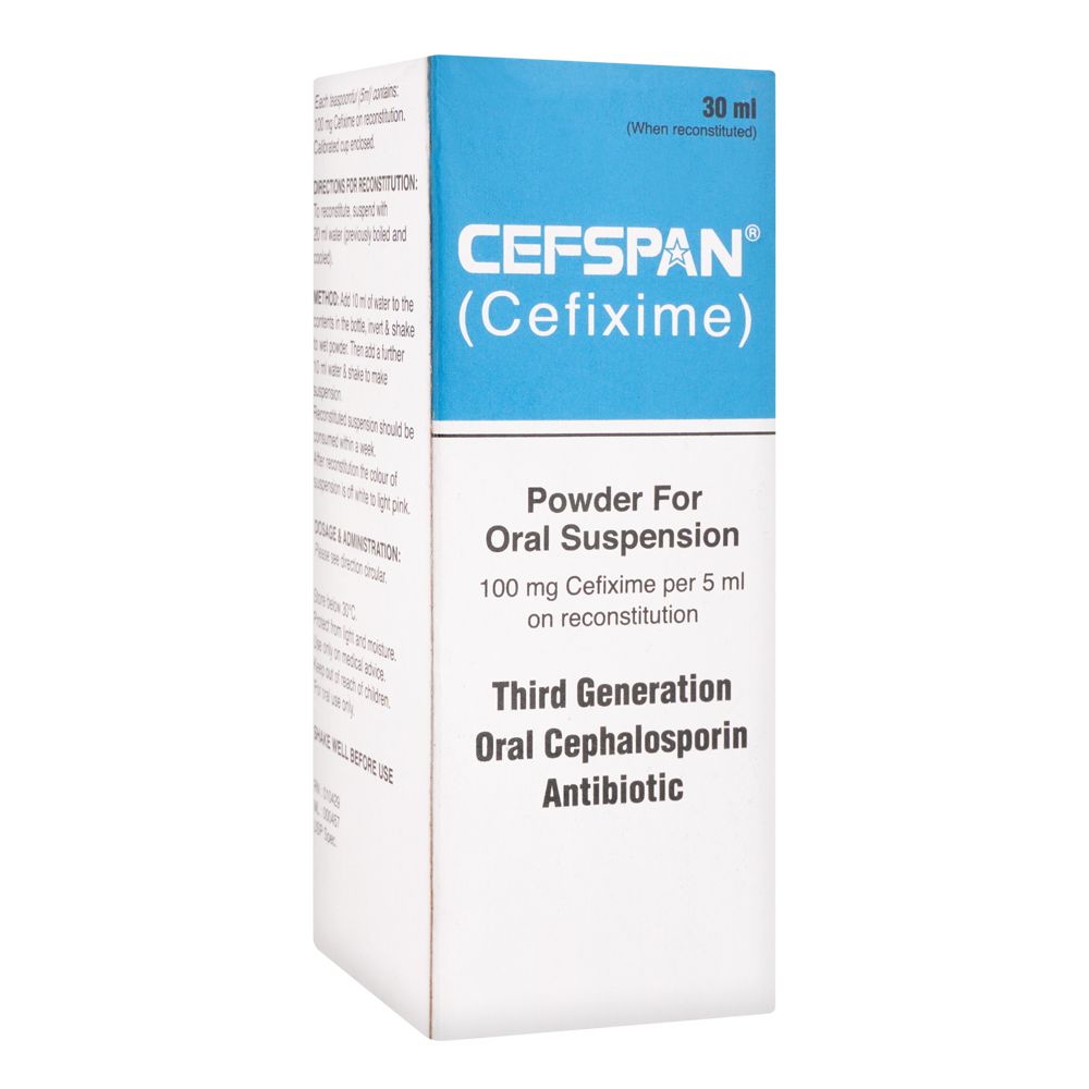 Barrett Hodgson Cefspan Syrup, 100mg/5ml, 30ml product image - Bolanclinic