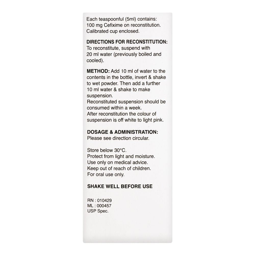 Barrett Hodgson Cefspan Syrup, 100mg/5ml, 30ml product image 2 - Bolanclinic