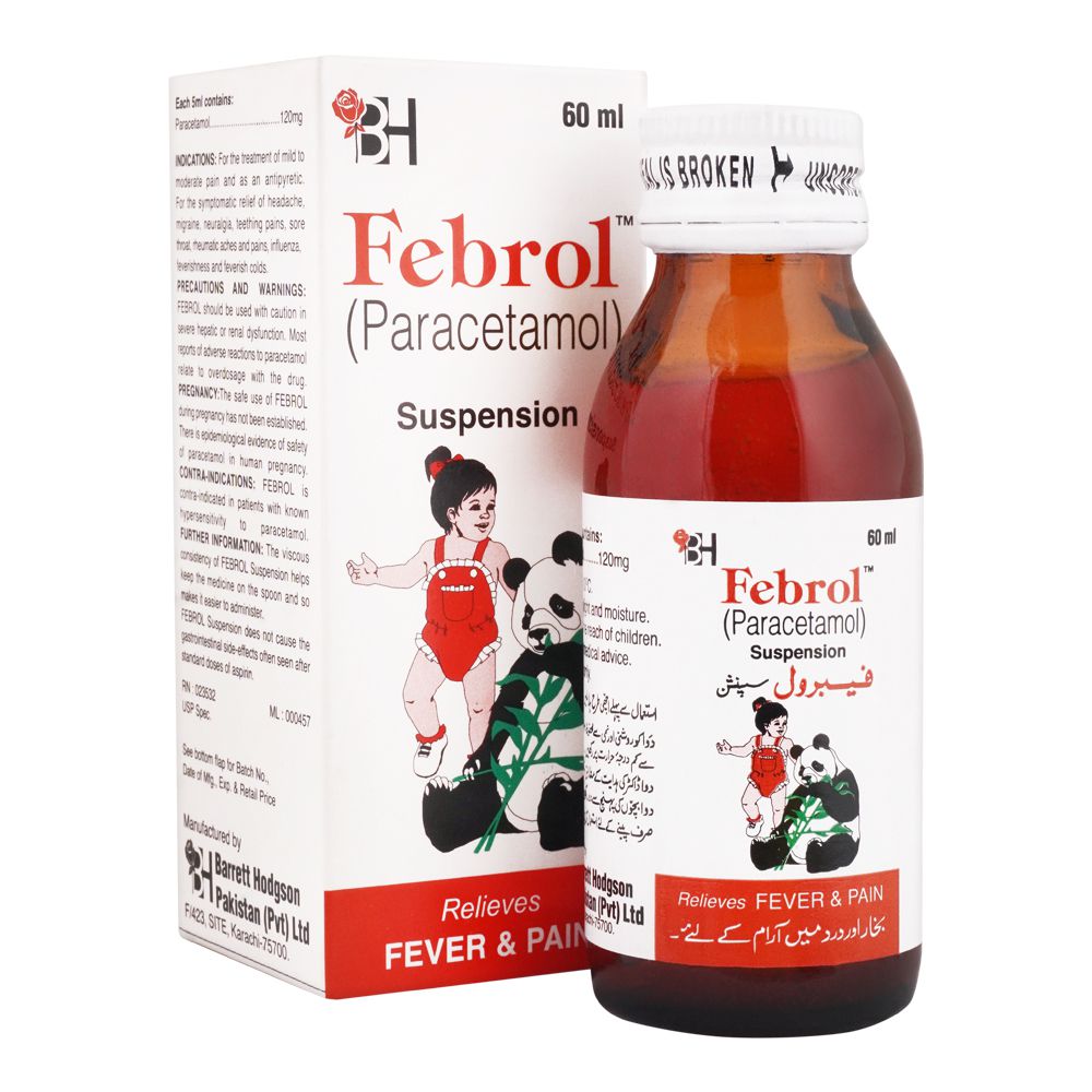 Barrett Hodgson Febrol Suspension, 60ml product image - Bolanclinic