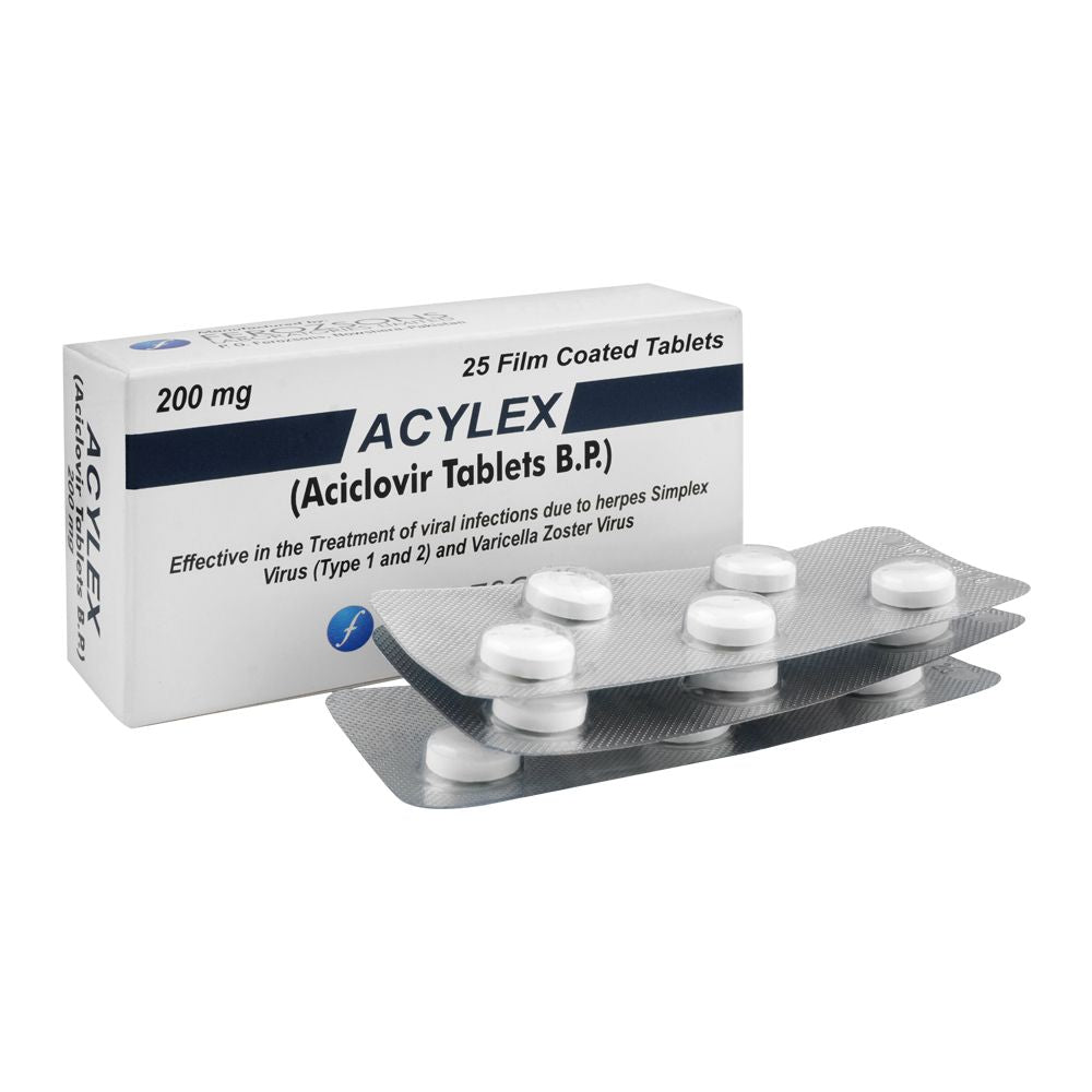 Ferozsons Laboratories Acylex Tablet, 200mg, 25-Pack product image - Bolanclinic