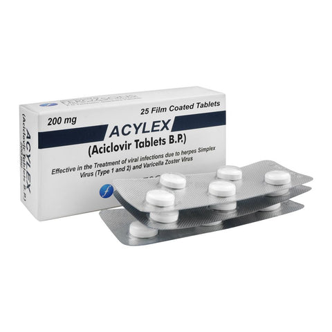 Ferozsons Laboratories Acylex Tablet, 200mg, 25-Pack product image - Bolanclinic