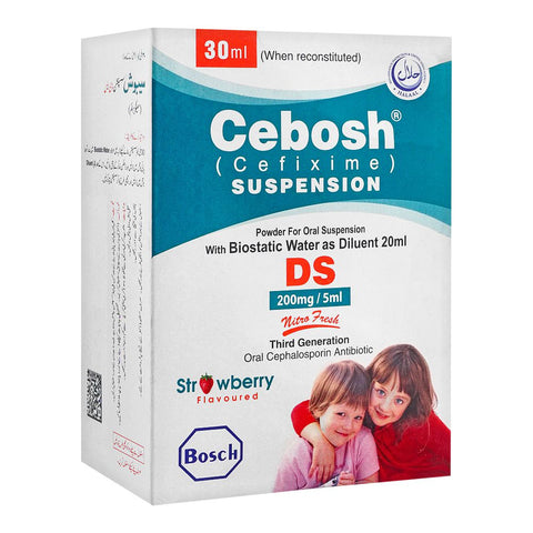 Bosch Pharmaceuticals Cebosh DS Suspension, 200mg/5ml, 30ml product image - Bolanclinic