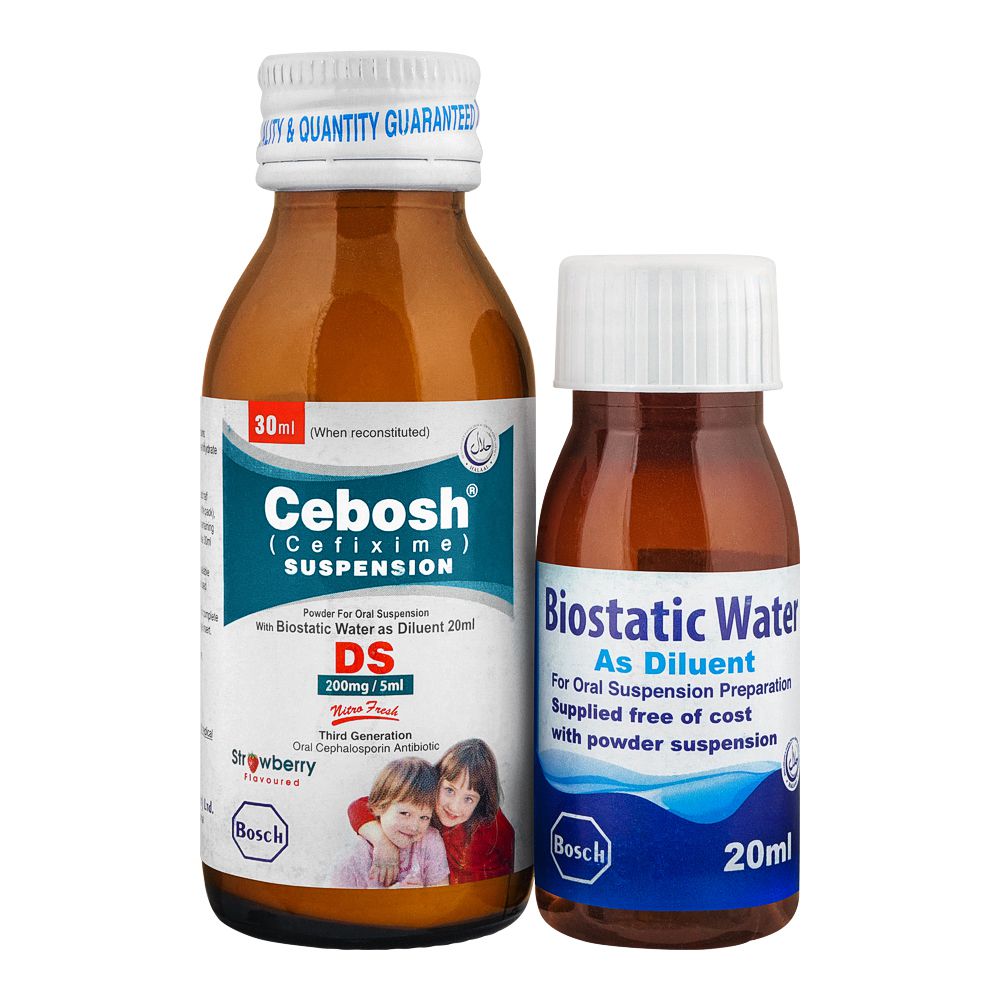 Bosch Pharmaceuticals Cebosh DS Suspension, 200mg/5ml, 30ml product image 2 - Bolanclinic