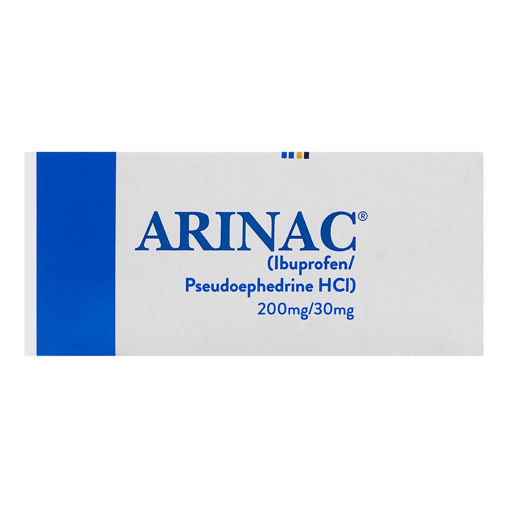 Abbott Arinac Tablet, 200mg/30mg, 1-Strip product image 2 - Bolanclinic