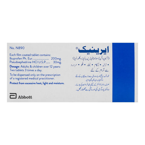 Abbott Arinac Tablet, 200mg/30mg, 1-Strip product image 3 - Bolanclinic