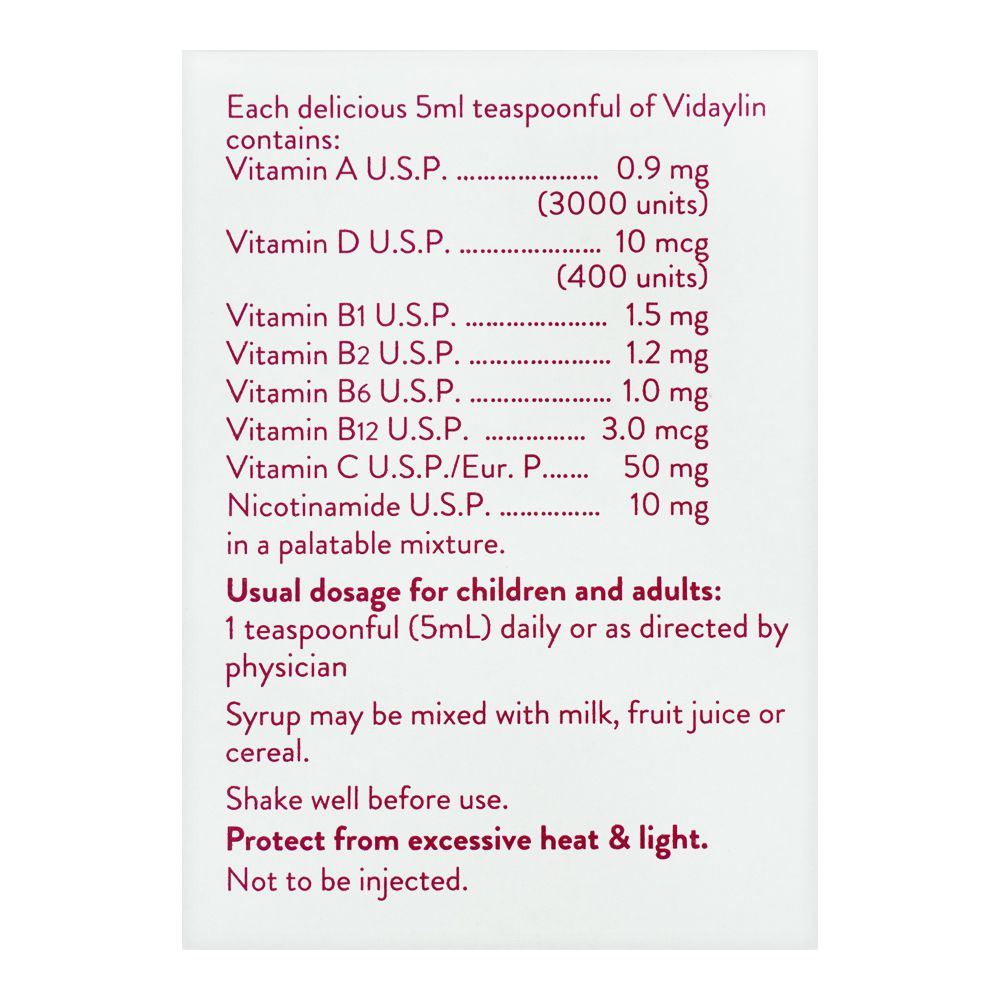 Abbott ViDaylin Syrup, 120ml product image 3 - Bolanclinic
