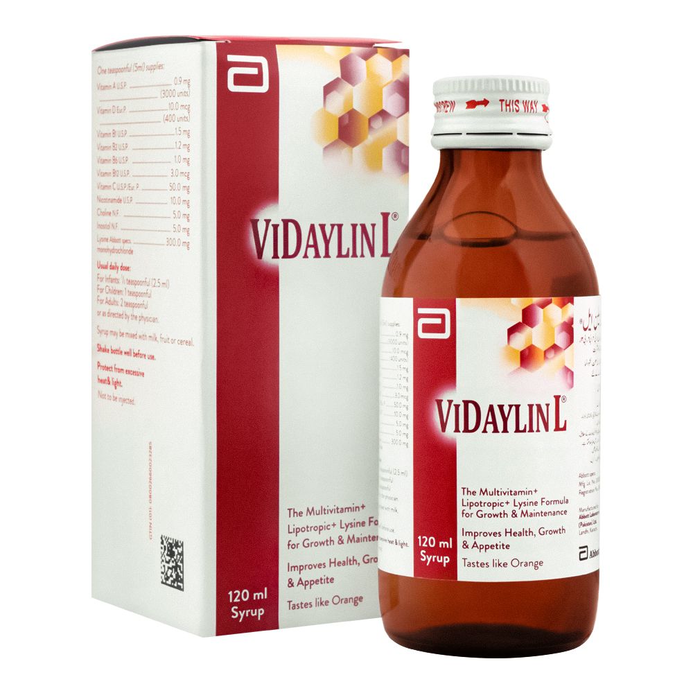 Abbott ViDaylin L Syrup, 120ml product image - Bolanclinic