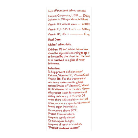 Abbott Abocal Effervescent Tablet, 10-Pack product image 3 - Bolanclinic