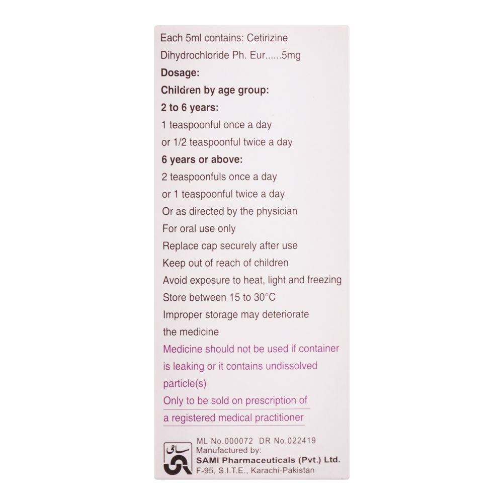 Sami Pharmaceuticals Sedil Syrup, 60ml product image 4 - Bolanclinic