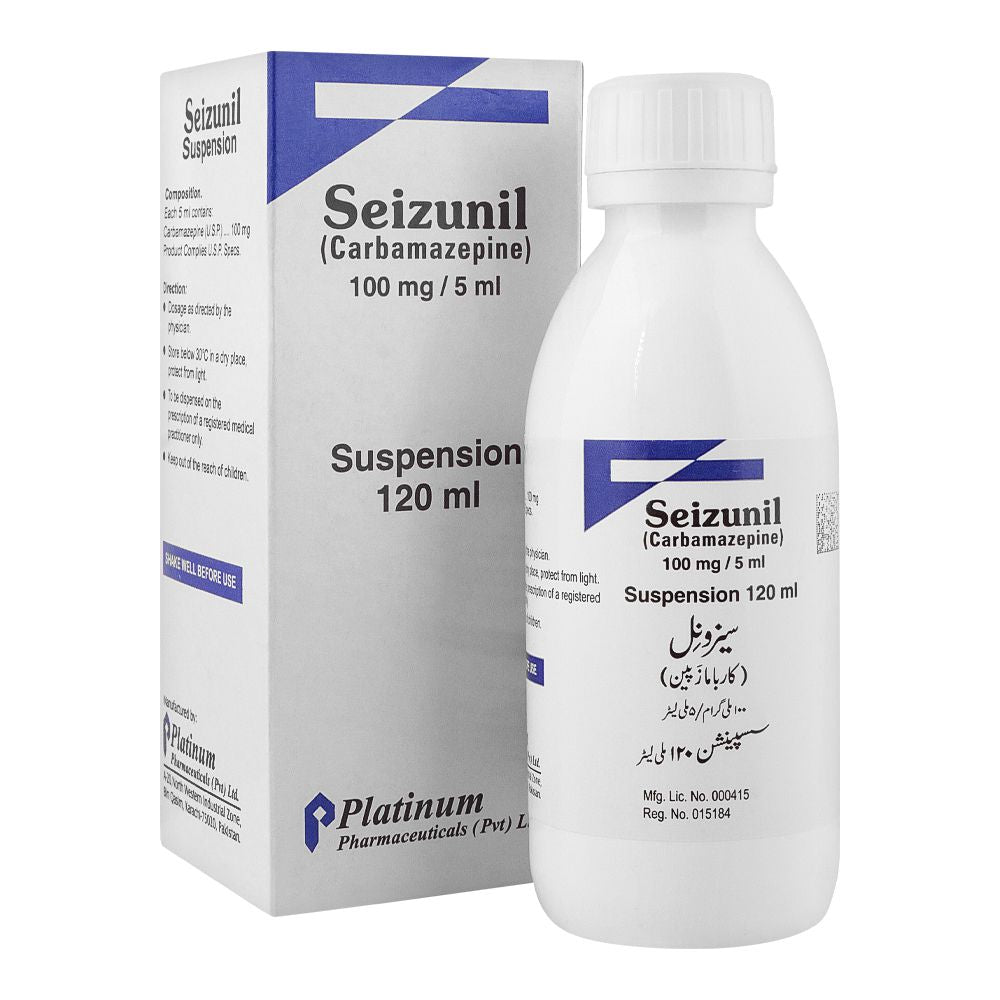 Platinum Pharmaceuticals Seizunil Suspension, 100mg/5ml, 120ml product image - Bolanclinic