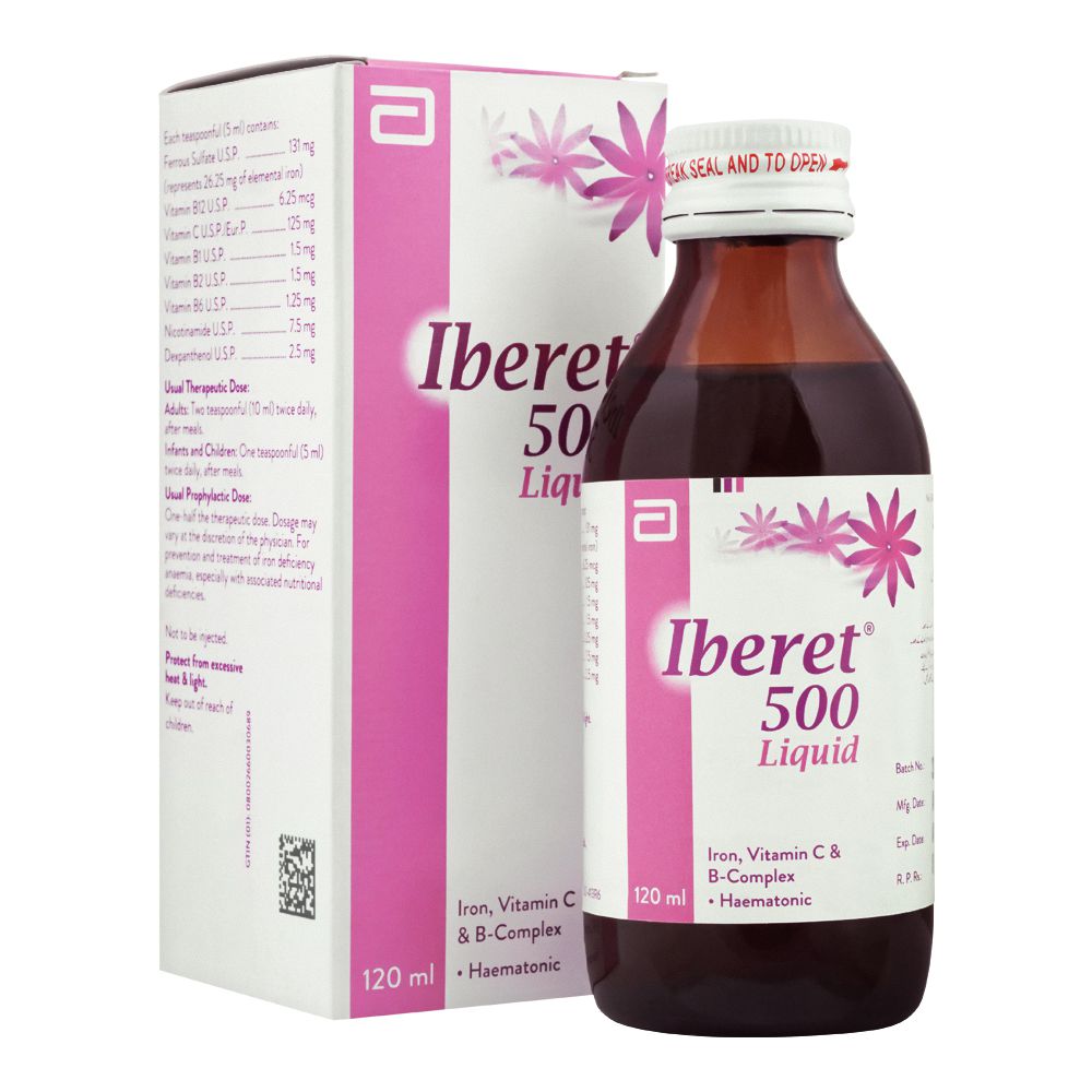 Abbott Iberet 500 Liquid, 120ml product image - Bolanclinic