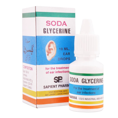 Sapient Pharma Soda Glycerine Ear Drops, 10ml product image - Bolanclinic