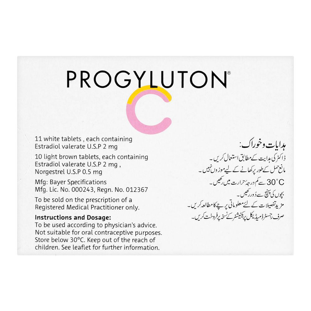 Bayer Pharmaceuticals Progyluton Tablet, 21-Pack product image 2 - Bolanclinic