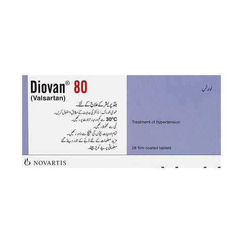 Novartis Pharmaceuticals Diovan Tablet, 80mg, 1-Strip product image 3 - Bolanclinic