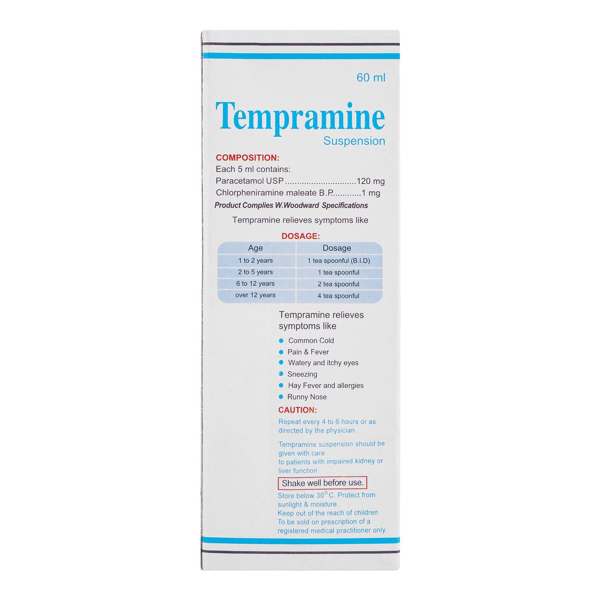 Woodward's Tempramine Suspension, 60ml product image 3 - Bolanclinic
