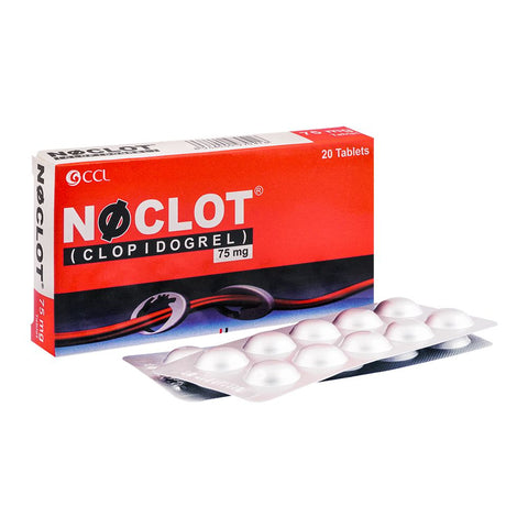 CCL Pharmaceuticals Noclot Tablet, 75mg, 20-Pack product image - Bolanclinic