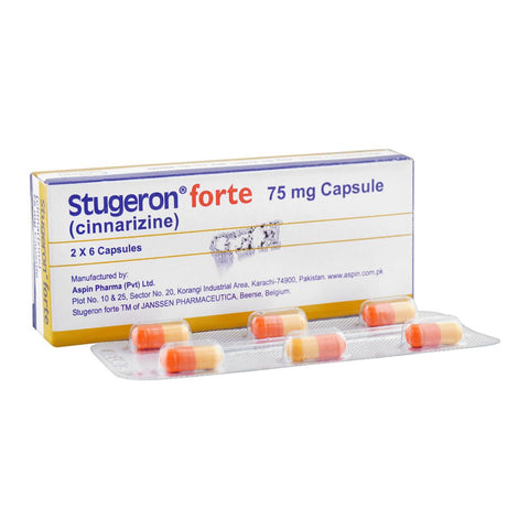 Aspin Pharma Stugeron Forte Capsule, 75mg, 12-Pack product image - Bolanclinic
