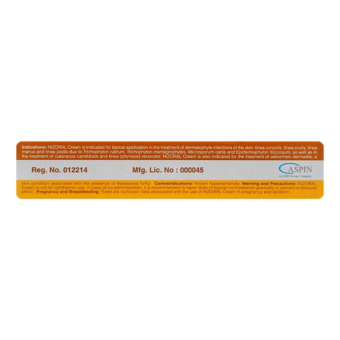 Aspin Pharma Nizoral Cream, 10g product image 2 - Bolanclinic