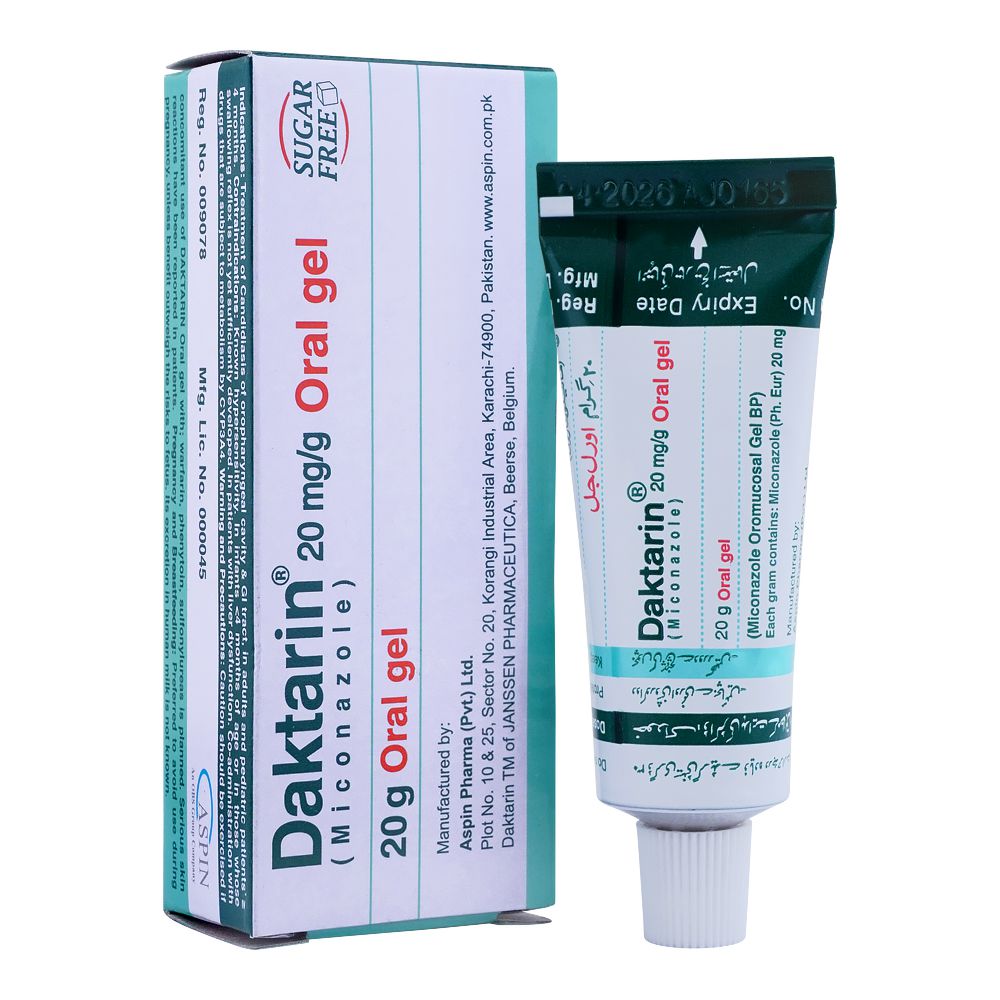 Aspin Pharma Daktarin Oral Gel, Sugar-Free, 20mg/g product image - Bolanclinic