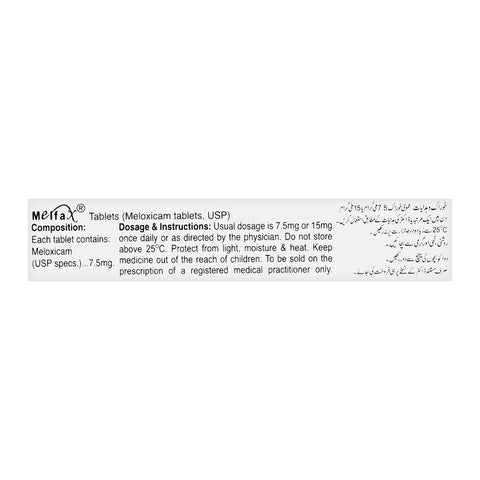 AGP Pharma Melfax Tablet, 7.5mg, 10-Pack product image 2 - Bolanclinic