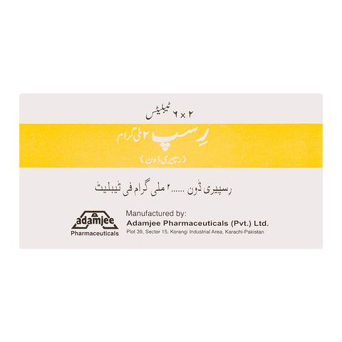 Adamjee Pharmaceuticals Risp Tablet, 2mg, 12-Pack product image 2 - Bolanclinic