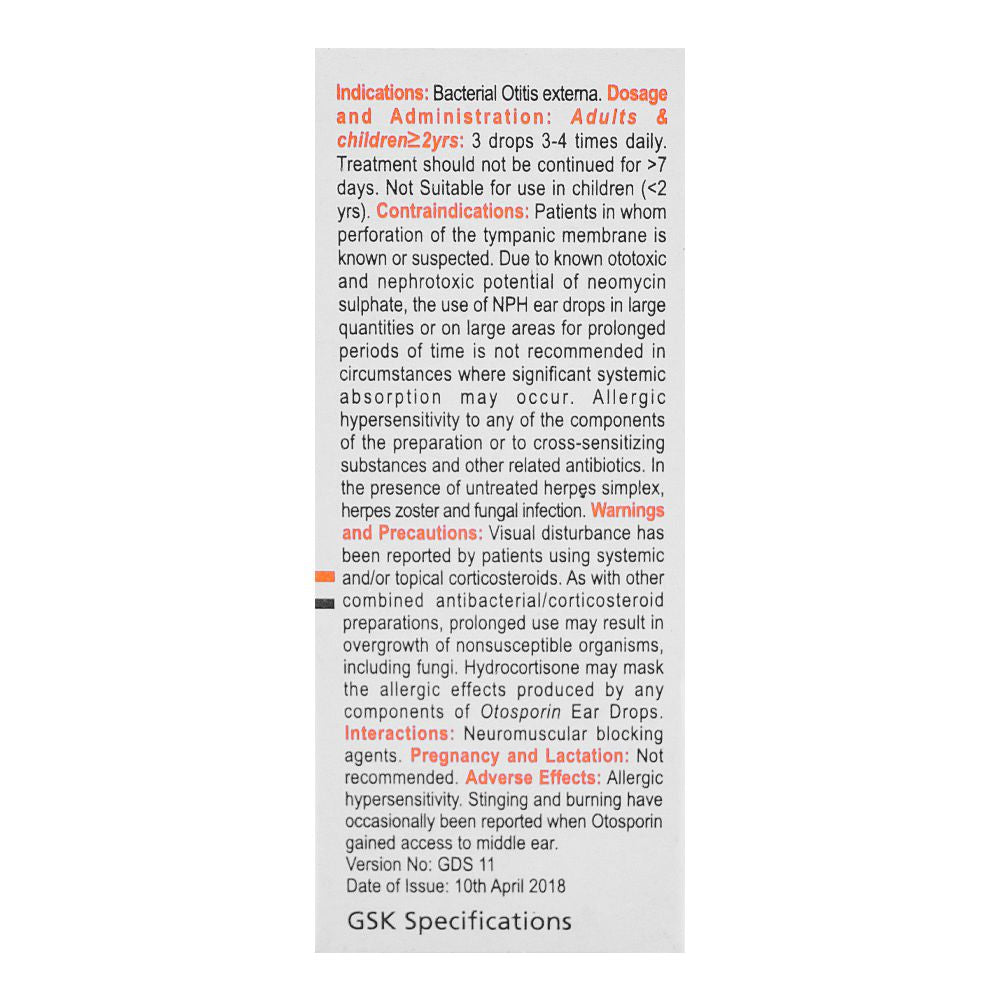 GSK Otosporin Ear Drop, 5ml product image 2 - Bolanclinic