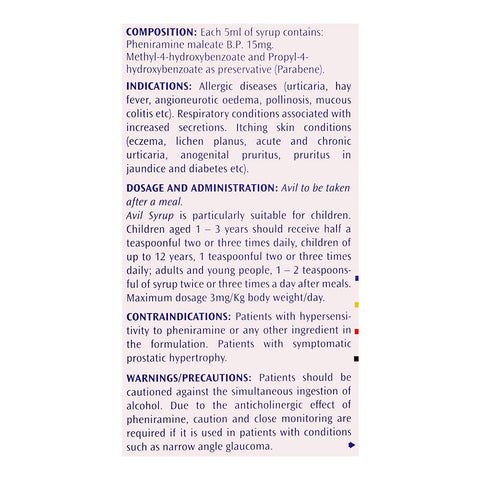 Avil Syrup, 90ml product image 5 - Bolanclinic