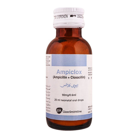 GSK Ampiclox Neonatal Oral Drops, 90mg/0.6ml, 20ml product image - Bolanclinic