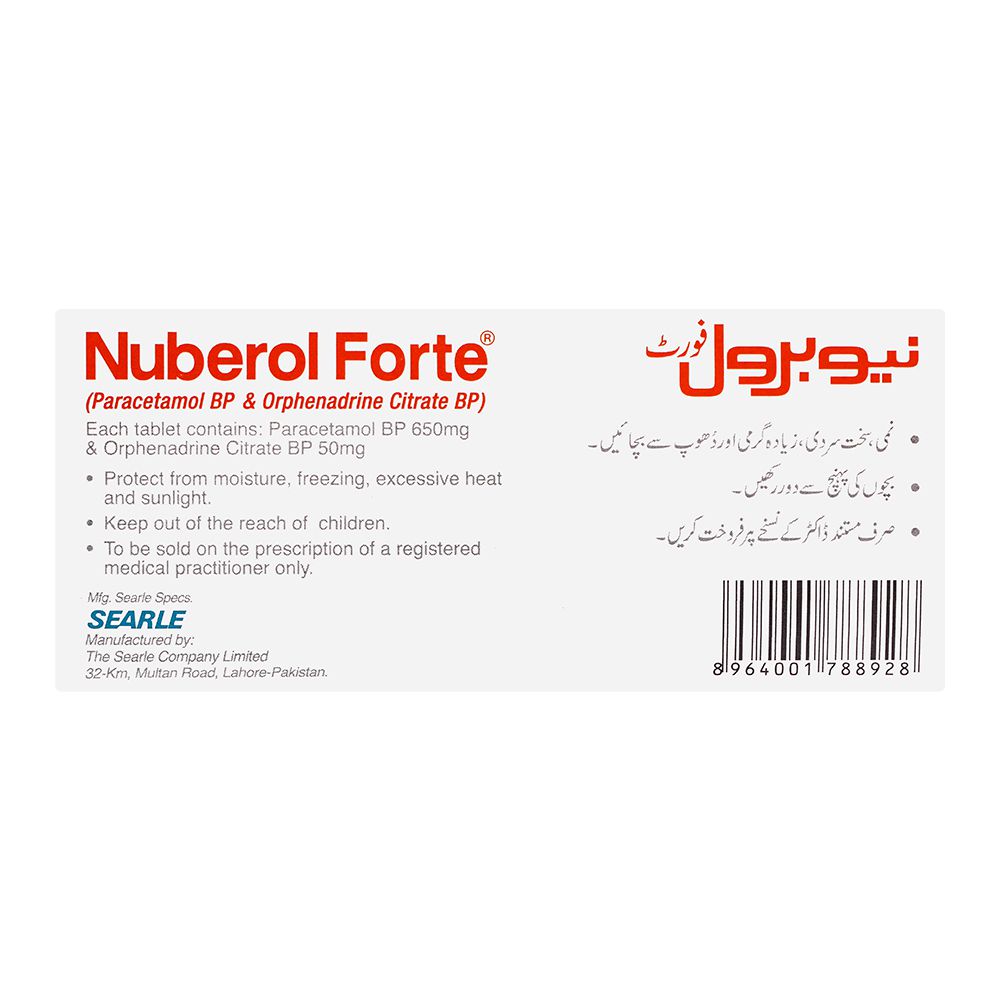 Searle Nuberol Forte Tablet, 1-Strip product image 2 - Bolanclinic