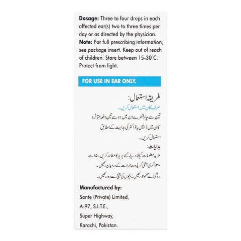 Sante Pharma Zeprocaine Ear Drops, 5ml product image 2 - Bolanclinic