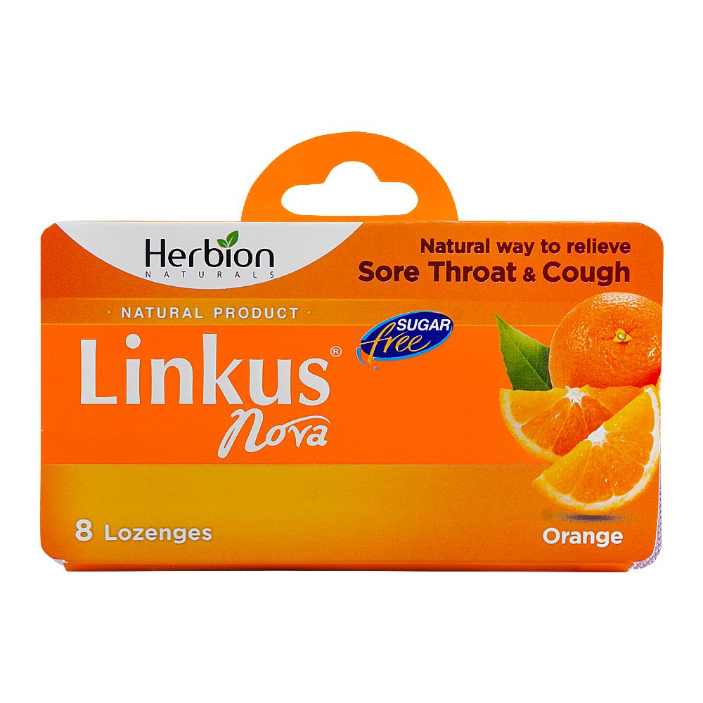 Herbion Linkus Nova Orange Lozenges Sugar-Free, 8-Pack product image - Bolanclinic
