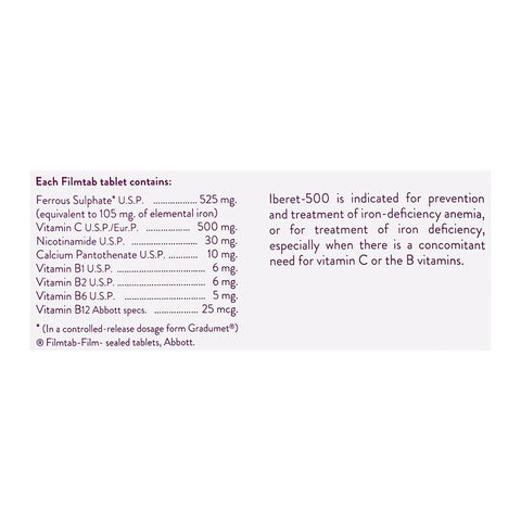 Abbott Iberet-500 Gradumet Tablet, 30-Pack product image 3 - Bolanclinic
