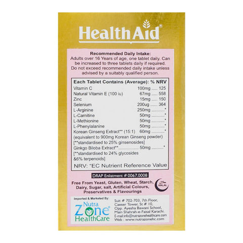 Nutra Zone Healthcare Power Vit Gold Tablet, 15-Pack product image 2 - Bolanclinic