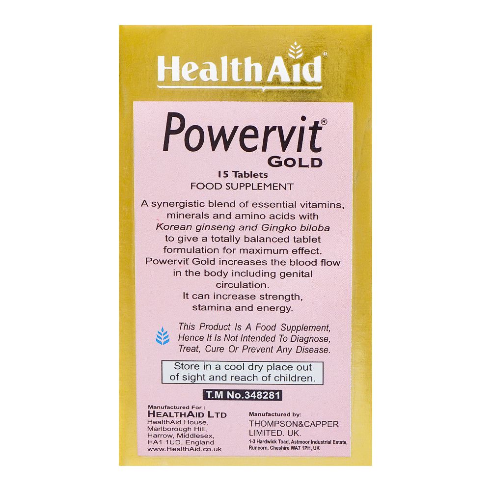 Nutra Zone Healthcare Power Vit Gold Tablet, 15-Pack product image 3 - Bolanclinic