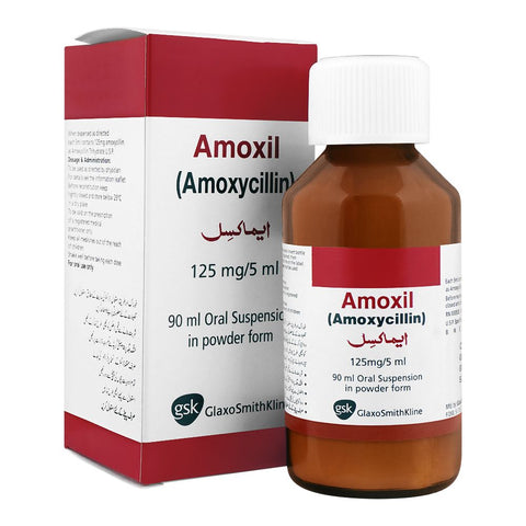 GSK Amoxil Syrup, 125mg/5ml, 90ml product image - Bolanclinic