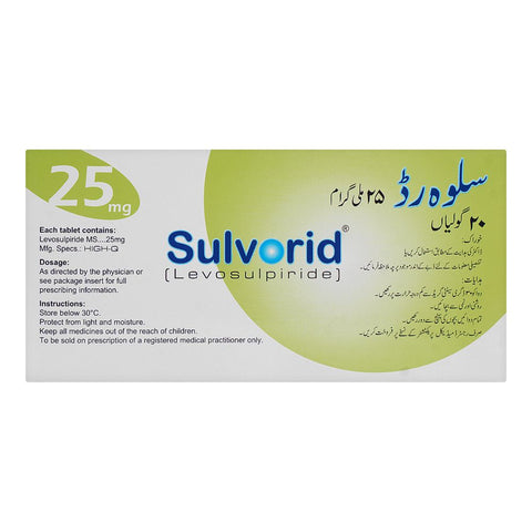 High-Q Pharmaceuticals Sulvoride Tablet, 25mg, 1-Strip product image 2 - Bolanclinic