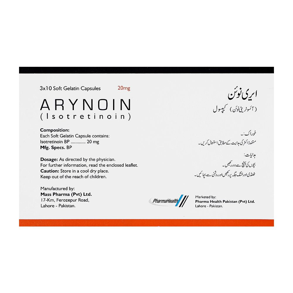 Mass Pharma Arynoin Capsule, 20mg, 30-Pack product image 2 - Bolanclinic